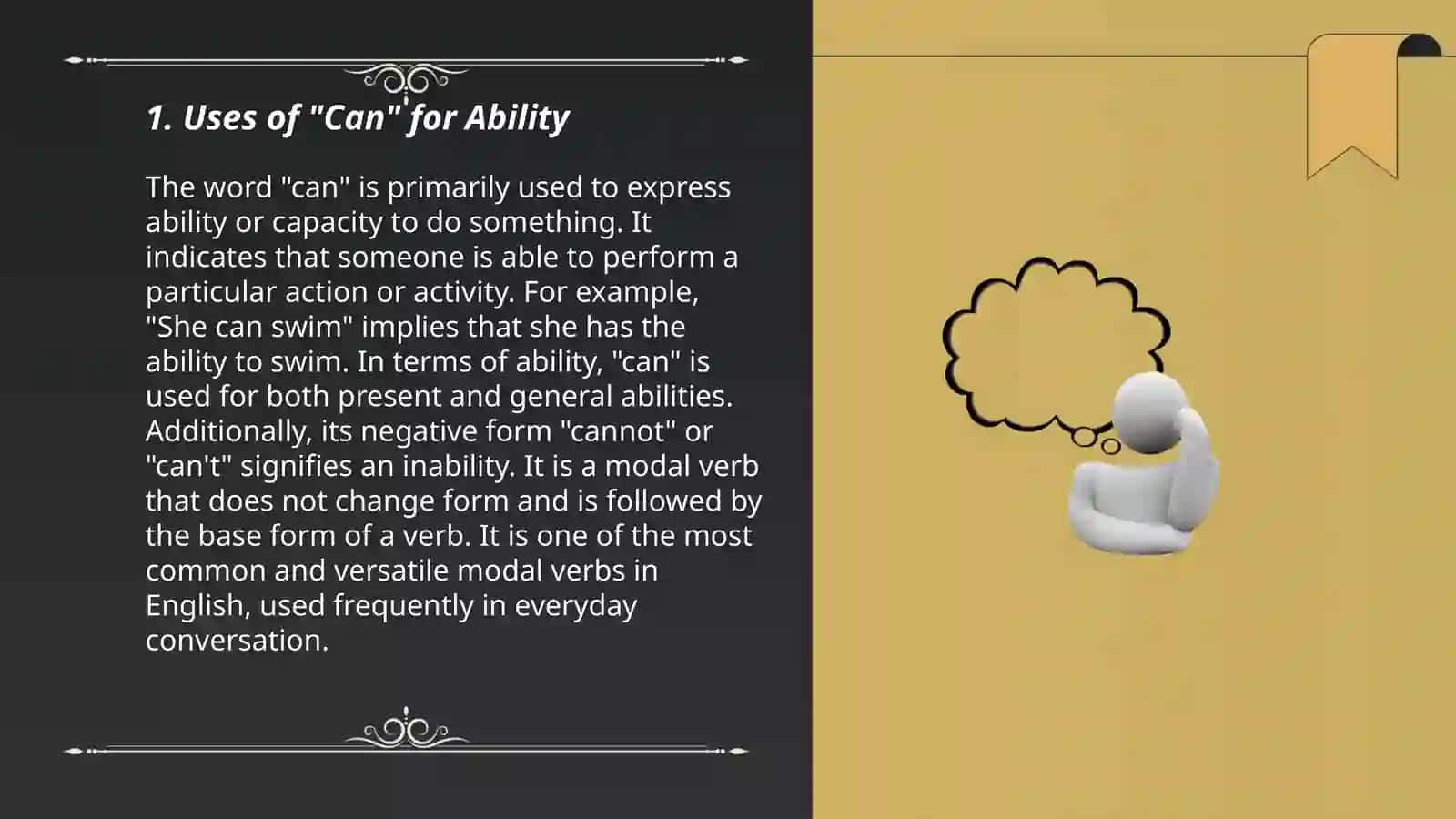 Uses of "Can" for Ability 3