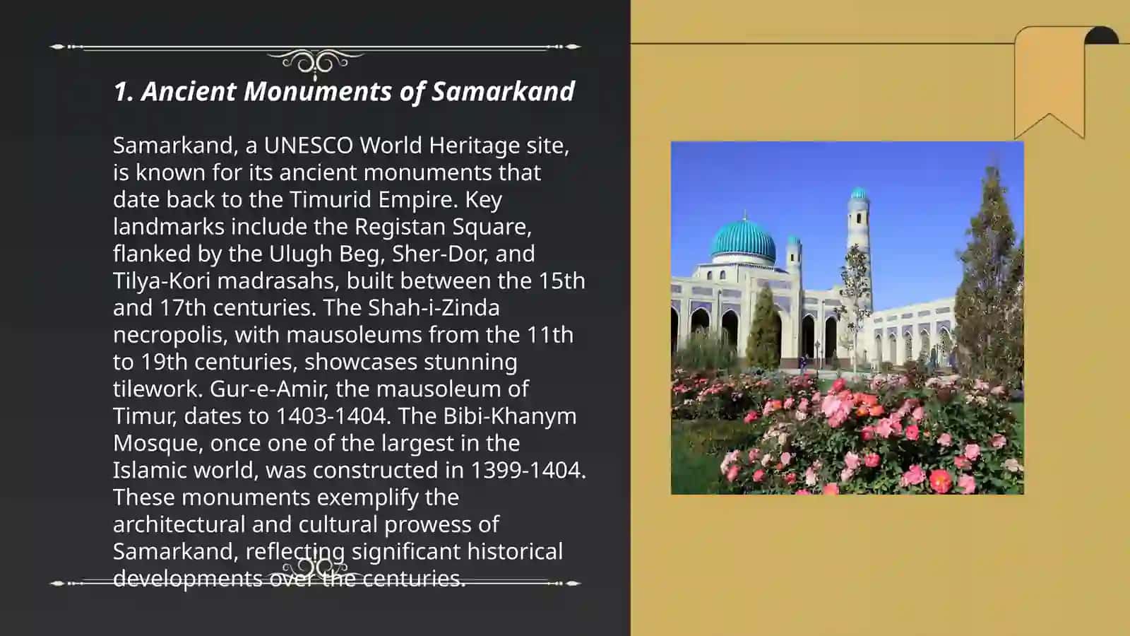 Ancient Monuments of Samarkand 3