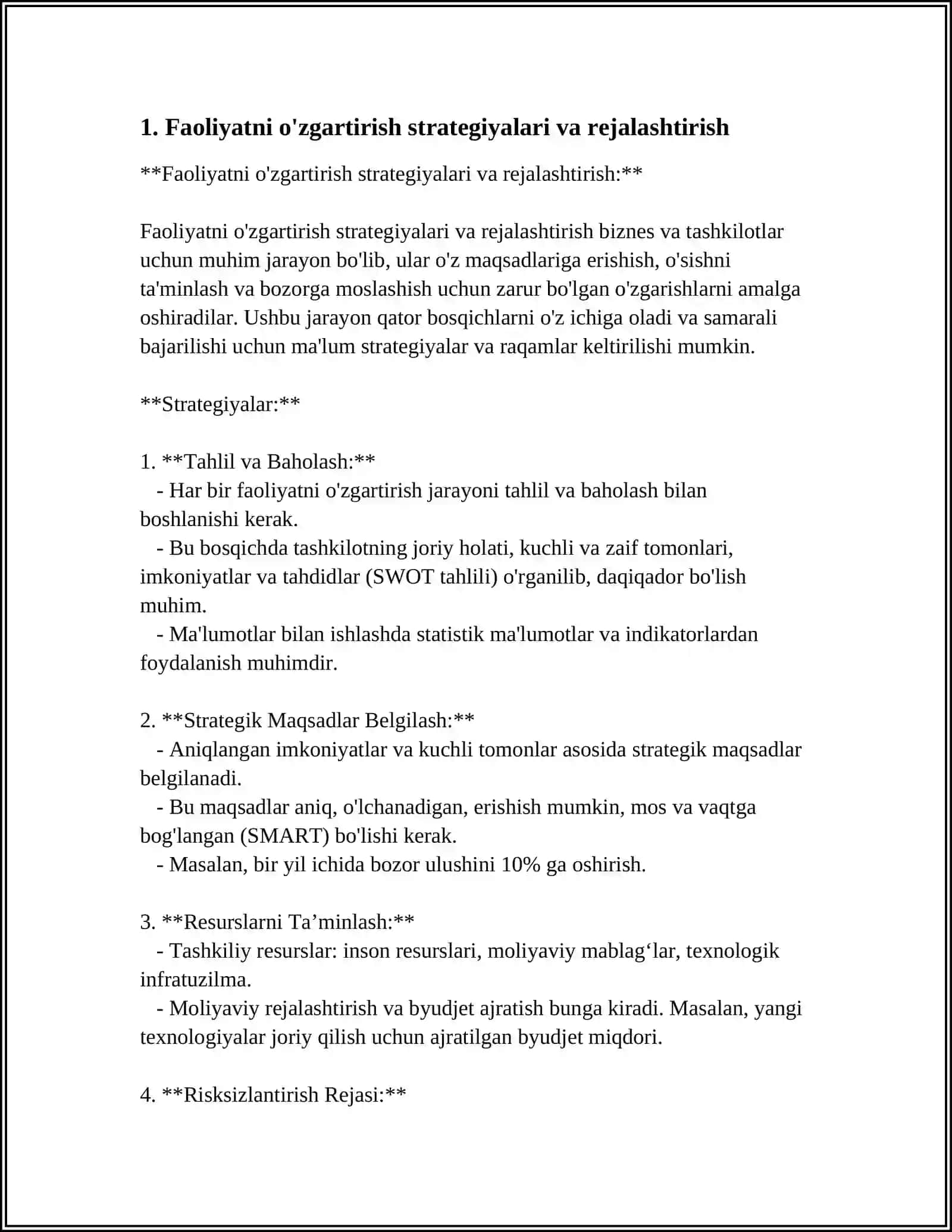 FAOLIYATNI O'ZGARTIRILISHI VA MALAKALARNI EGALLASH 3