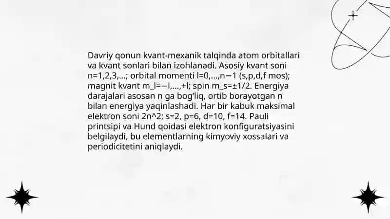 Davriy qonuning zamonaviy talqini 3