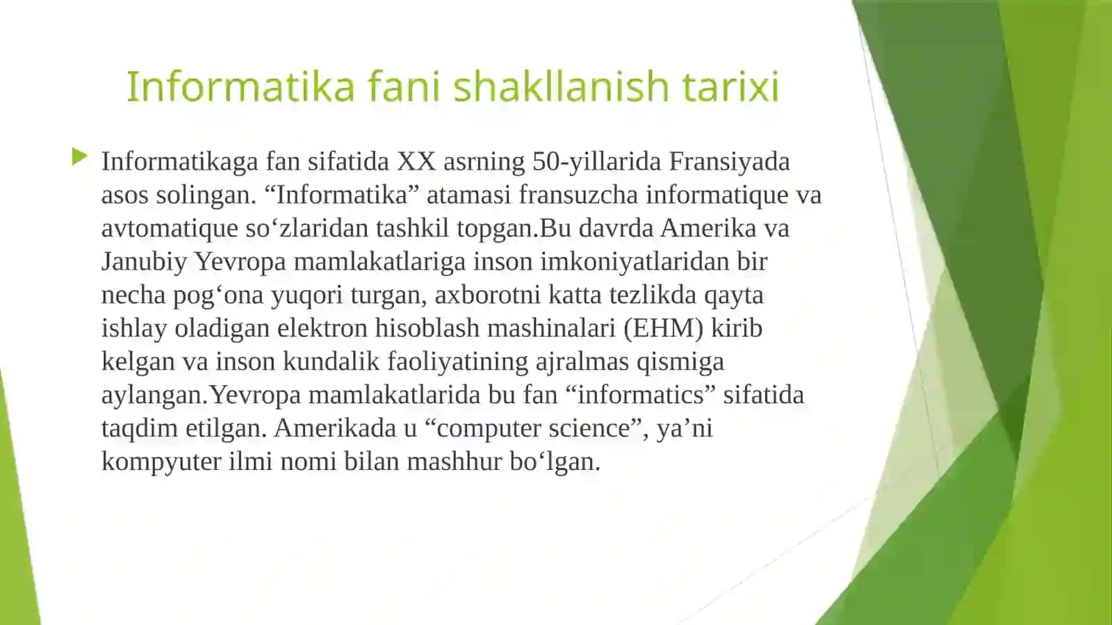 Informatika fanining shakllanish tarixi 3