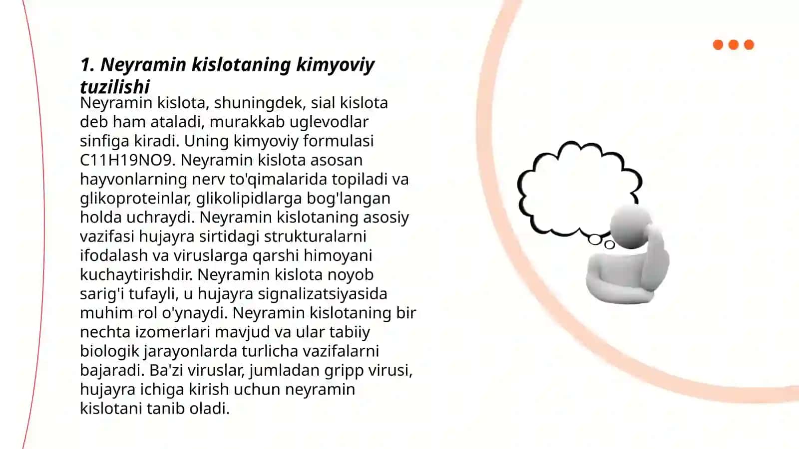 Neyramin kislota va uning hosilalarining tuzilishi Va biologik xosslari.Sial kislotalar 3