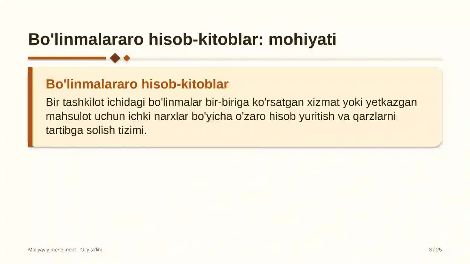Xususiy banklarda bo'linmalararo hisob-kitoblarni tashkil etish 3