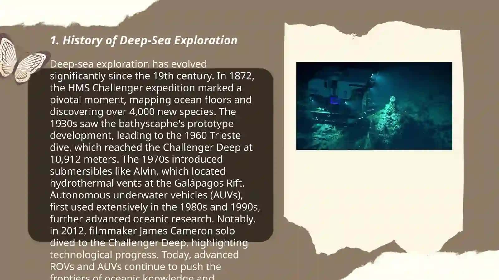 Exploring the deep ocean (reading) 3