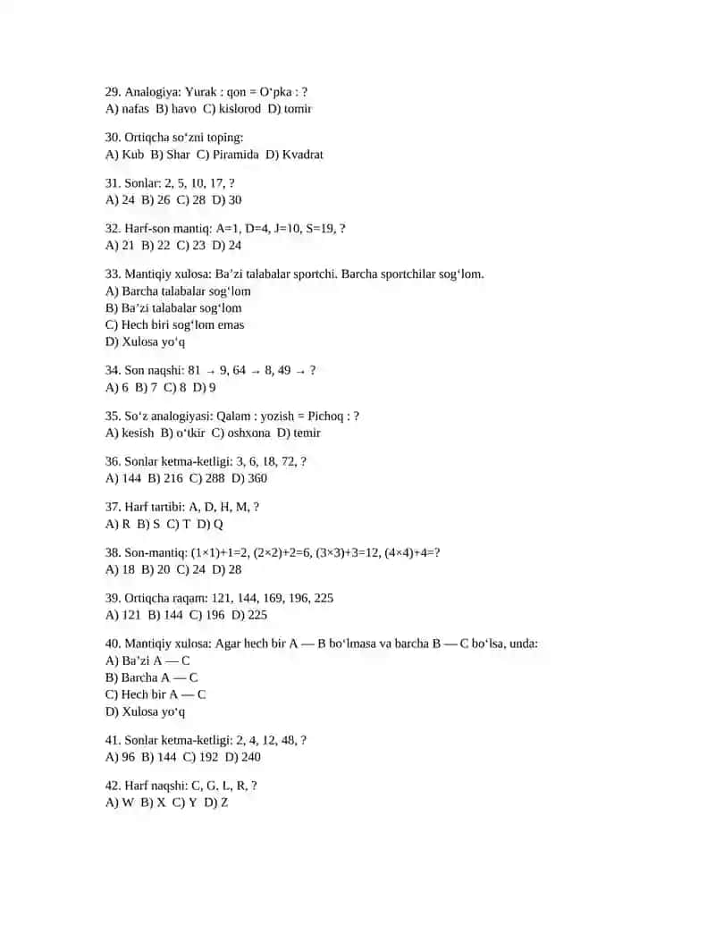 ARGOS IQ TEST 3