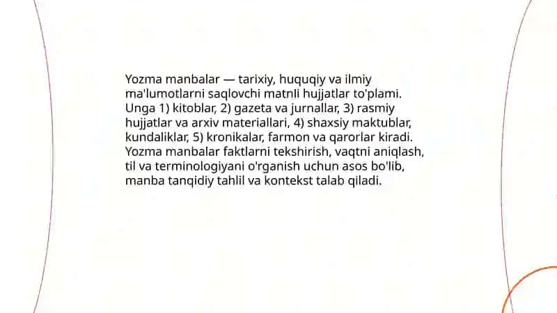 Yozma manbalar 3