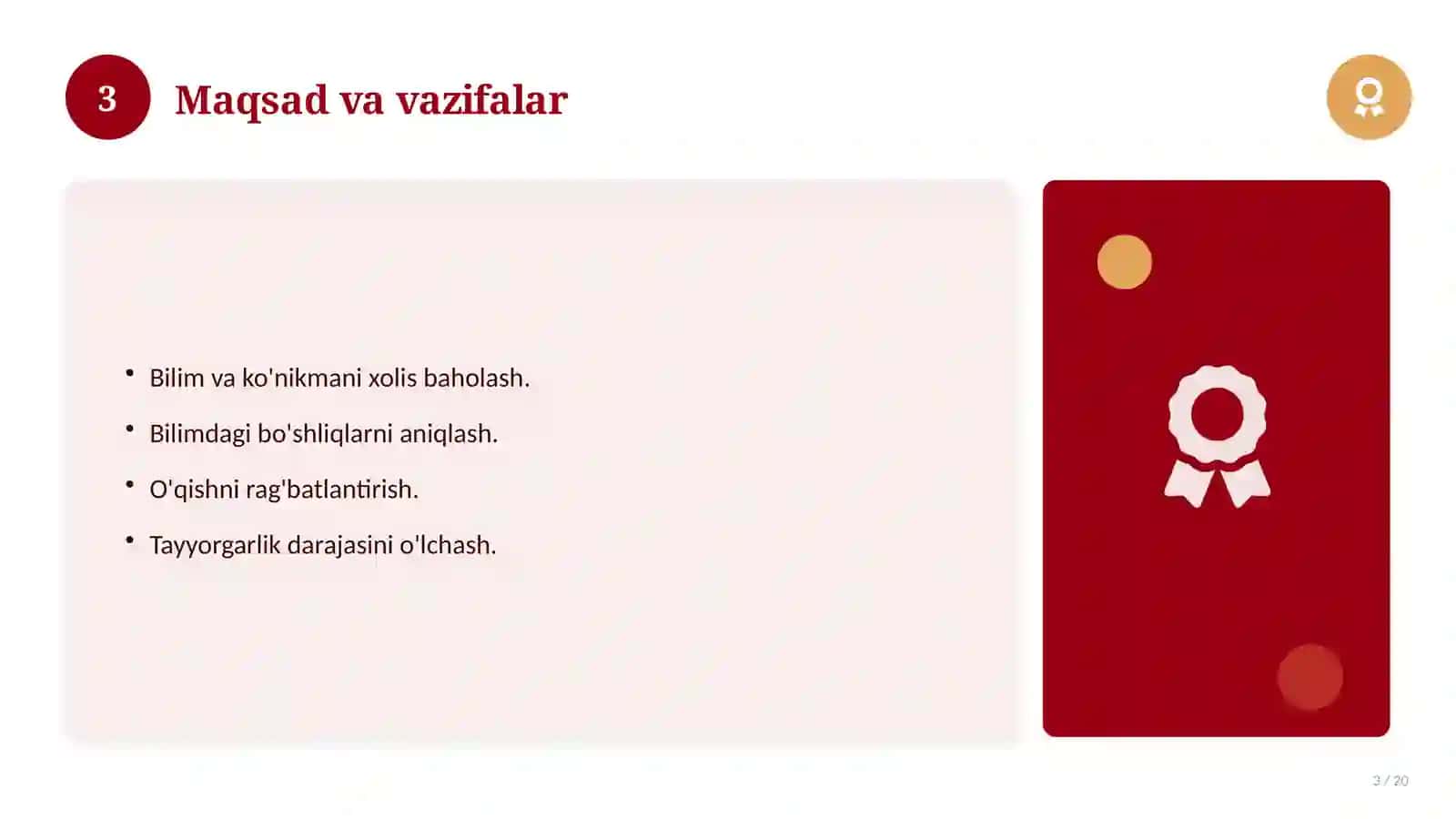 Informatika fanidan 7-sinf: CHSB (chorak summativ baholash) 3