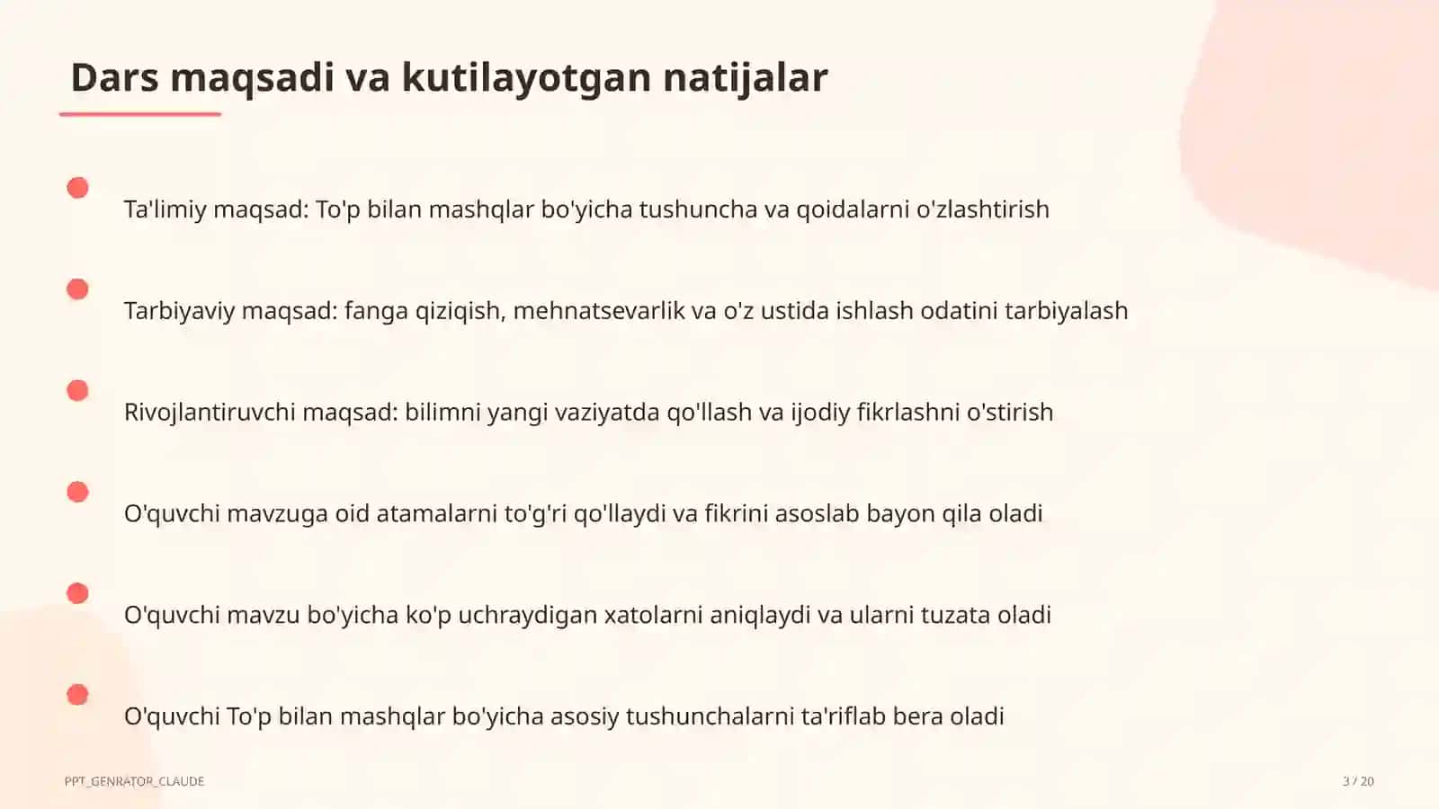 To'p bilan mashqlar (2-sinf) 3