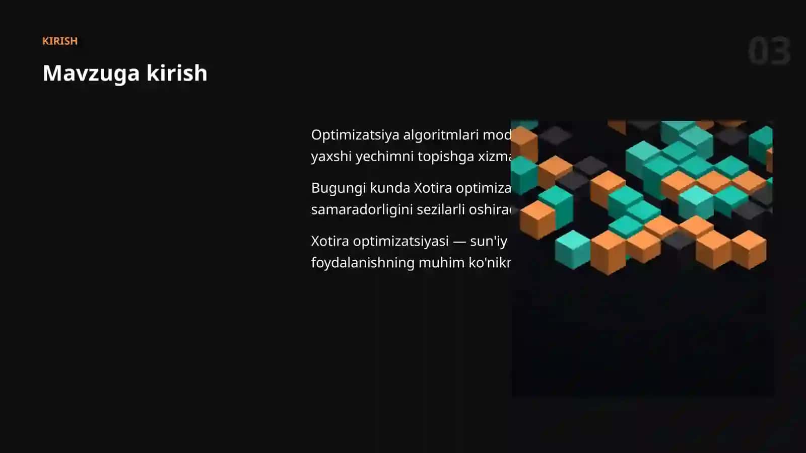 OPTIMIZATSIYA ALGORITMLARI 3