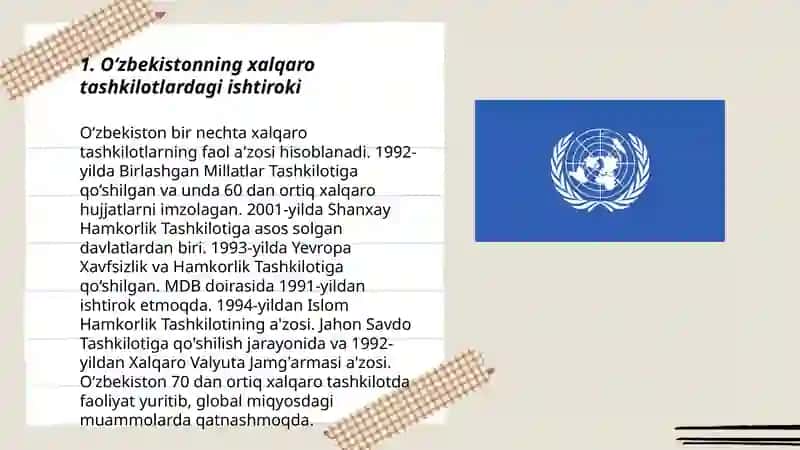O‘zbekiston va Jahon hamjamiyati 3