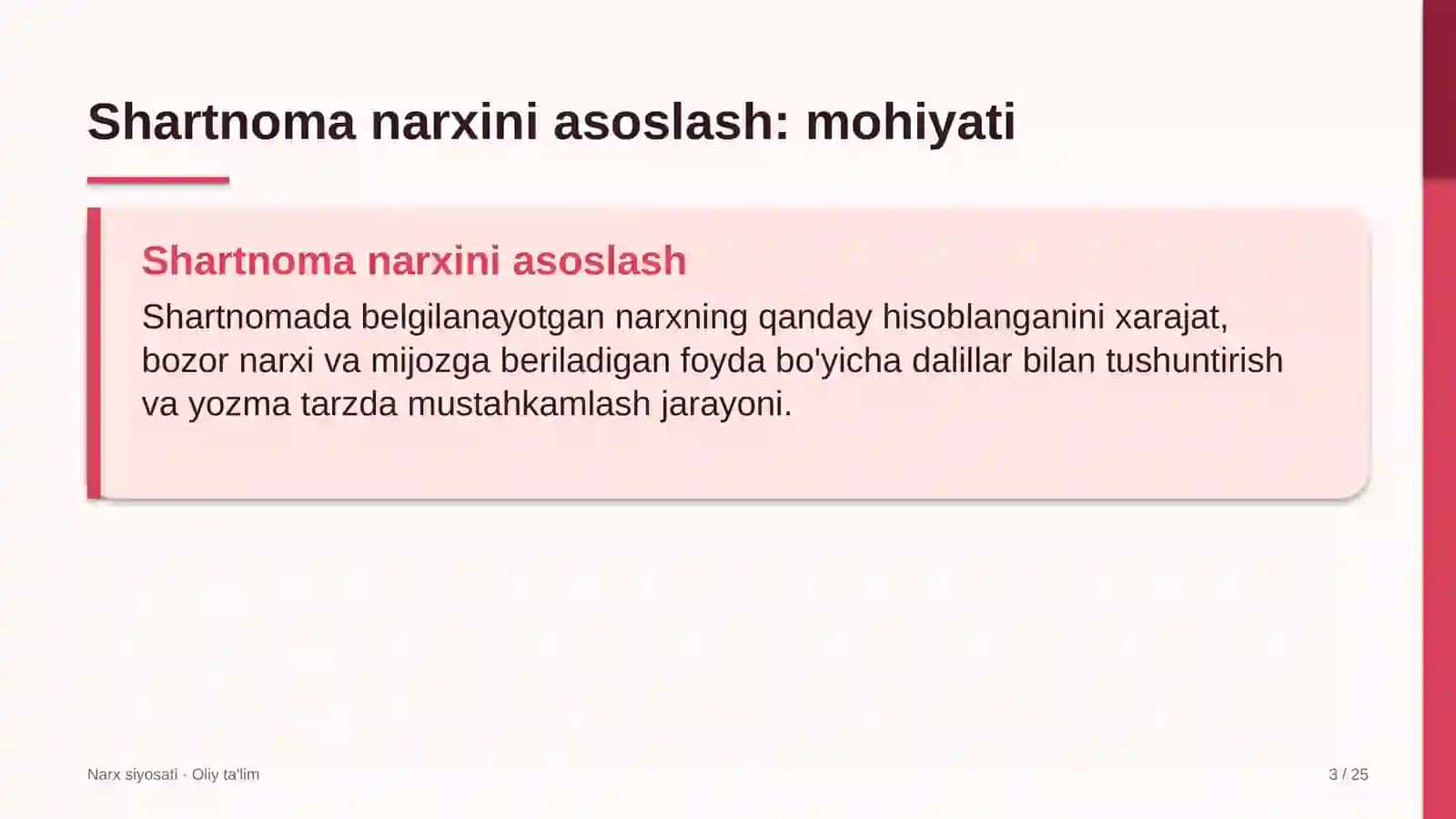 G'allachilikda shartnoma narxini asoslash 3