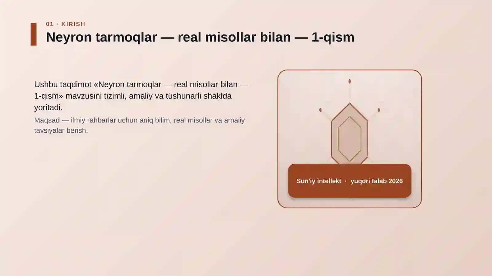 Neyron tarmoqlar - real misollar bilan - 1-qism 3