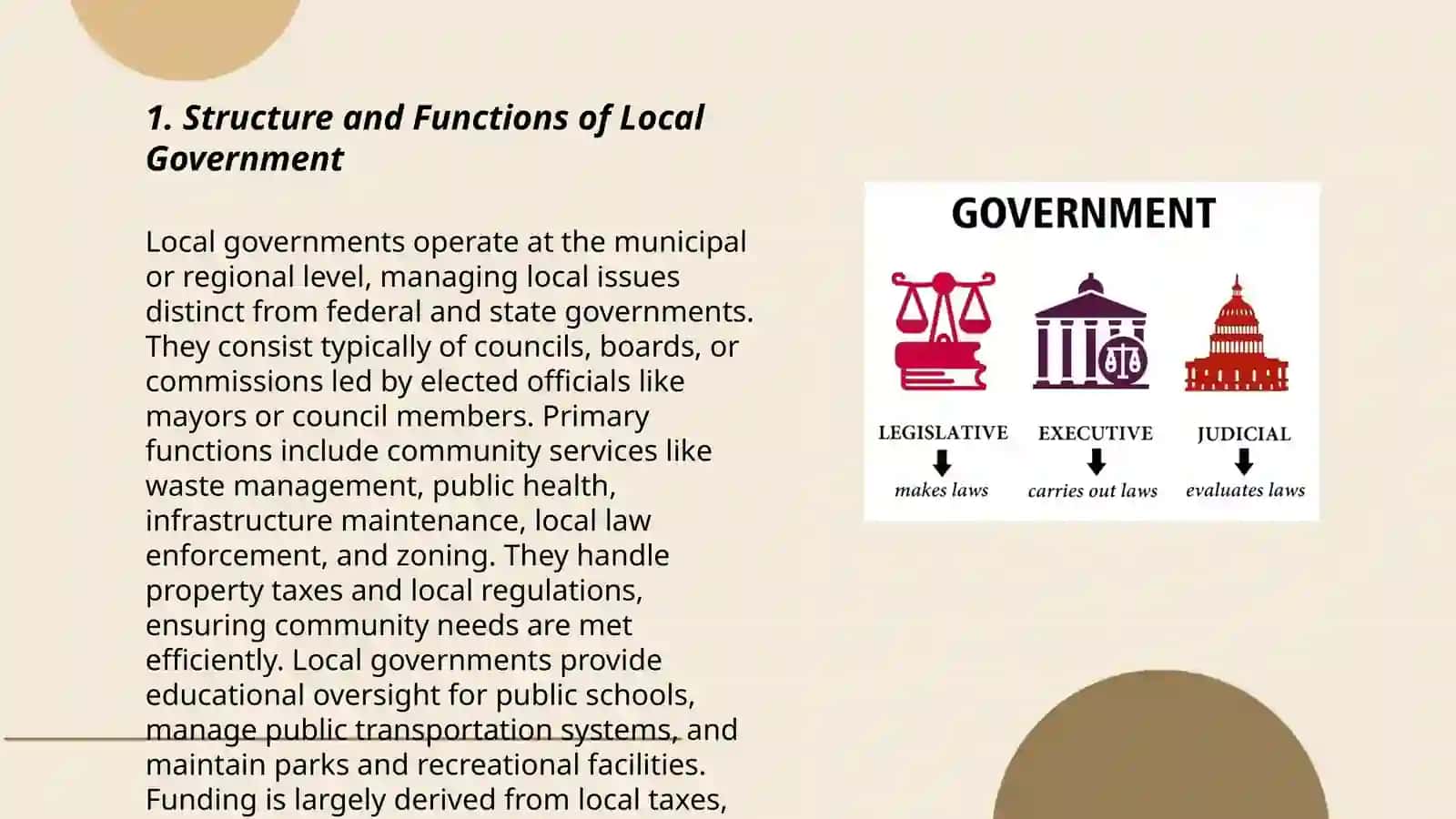 Plan: Structure and Functions of Local Government 3