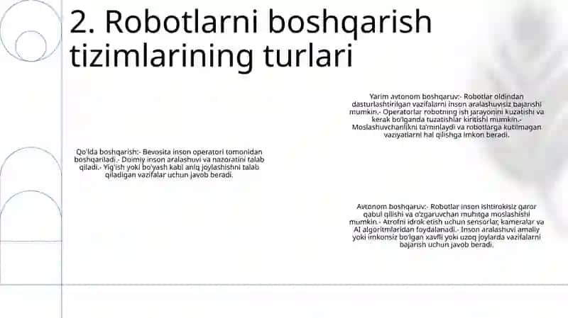 Robotlarni Boshqarish Tizimlari 3
