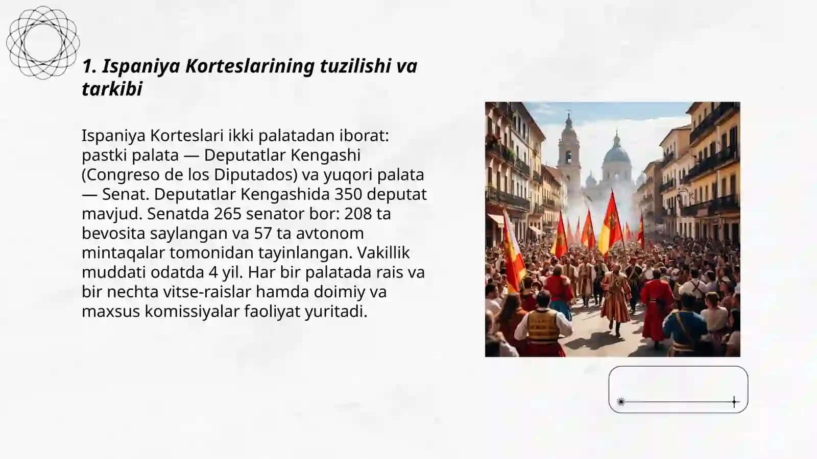 Ispaniya Korteslarining faoliyati 3