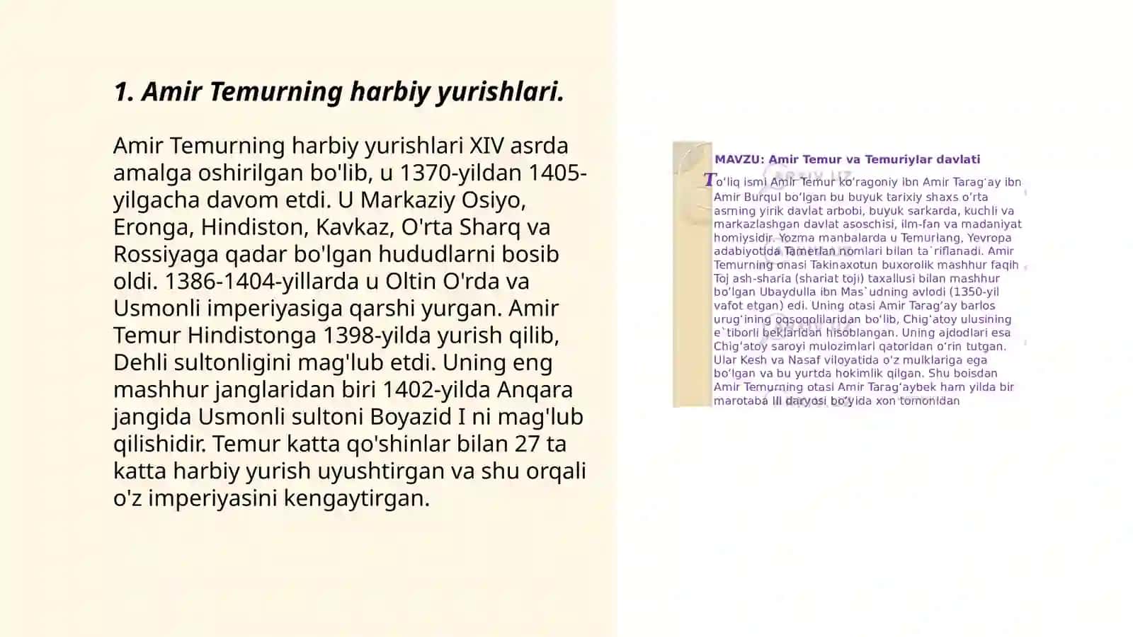 Amir Temur davlat chegaralarini mustahkamlanishi 3