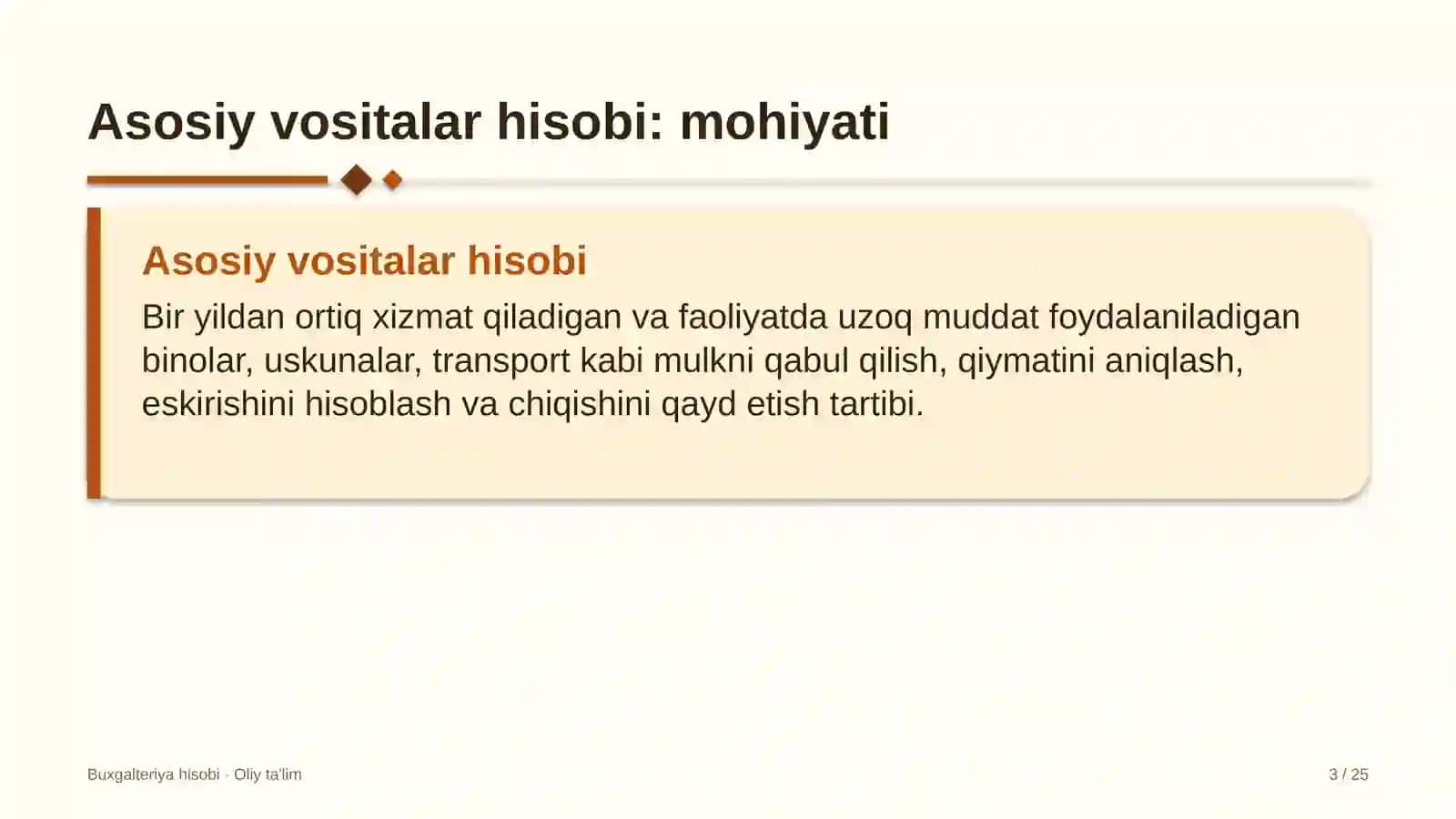 Dehqon bozorlarida asosiy vositalar hisobi 3