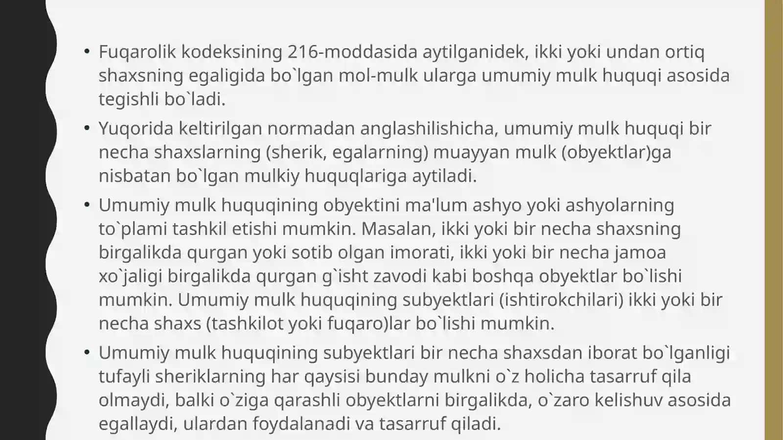 Umumiy mulk 3
