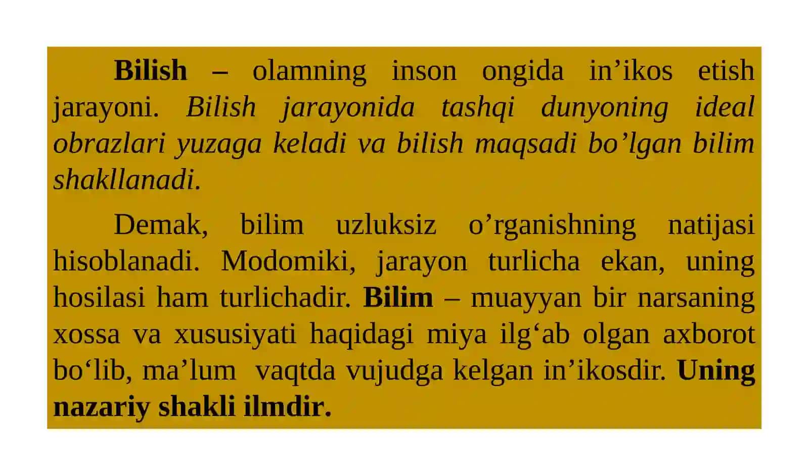 Bilish falsafasi 3