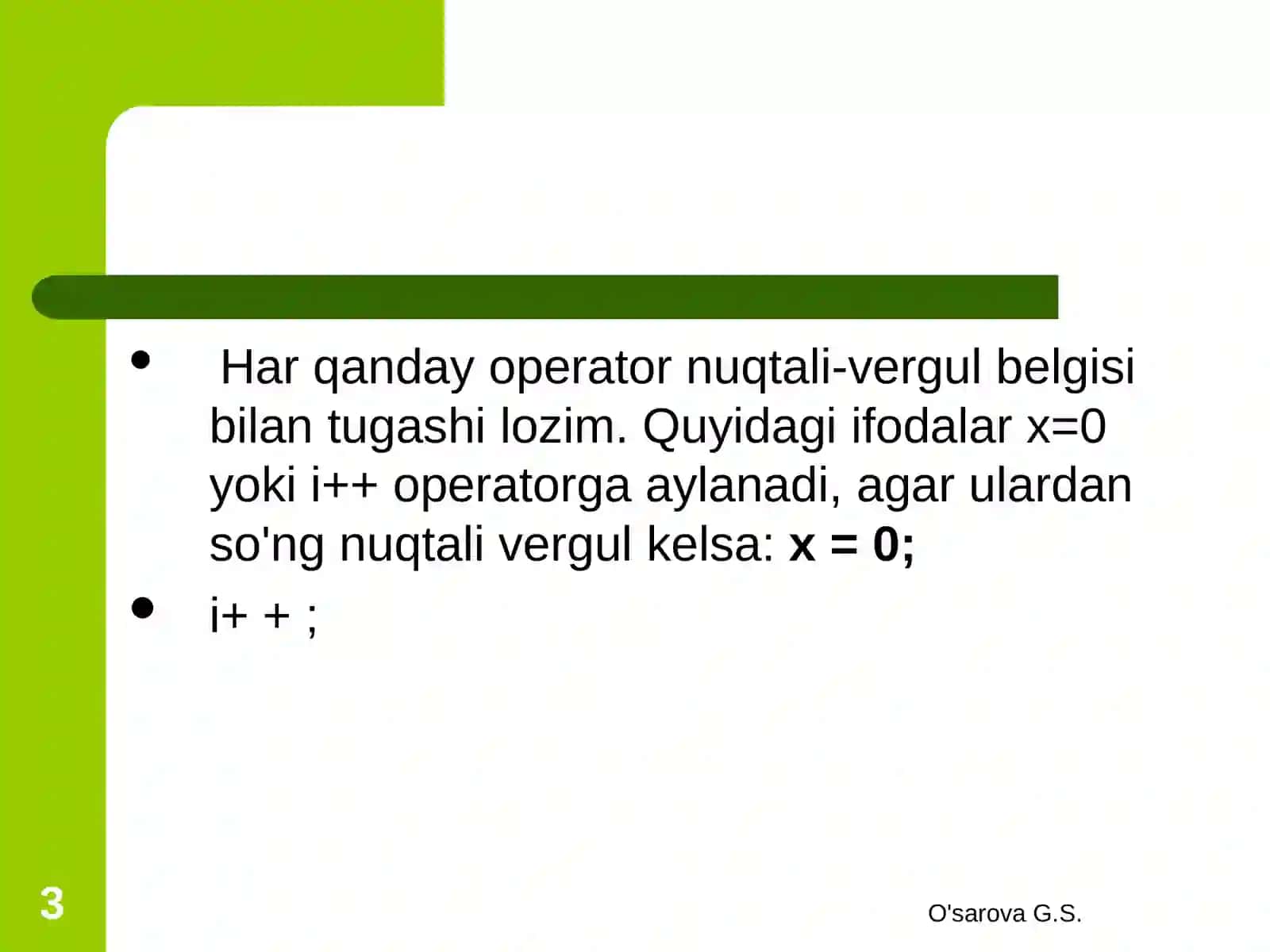 Shartli operatorlar 3