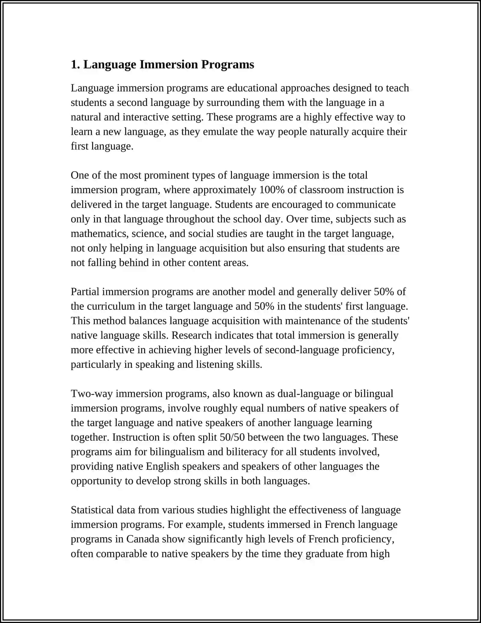 Language Immersion Programs 3
