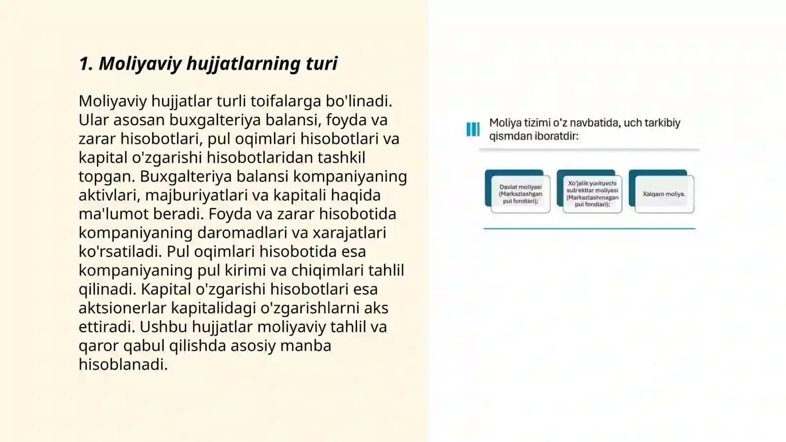 MOLIYAVIY HUJJATLAR 3