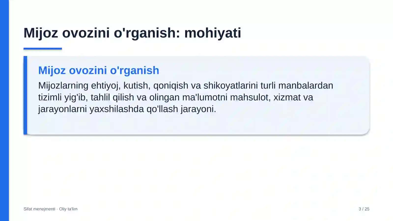 Sifat Menejmenti · Oliy Ta'lim 3