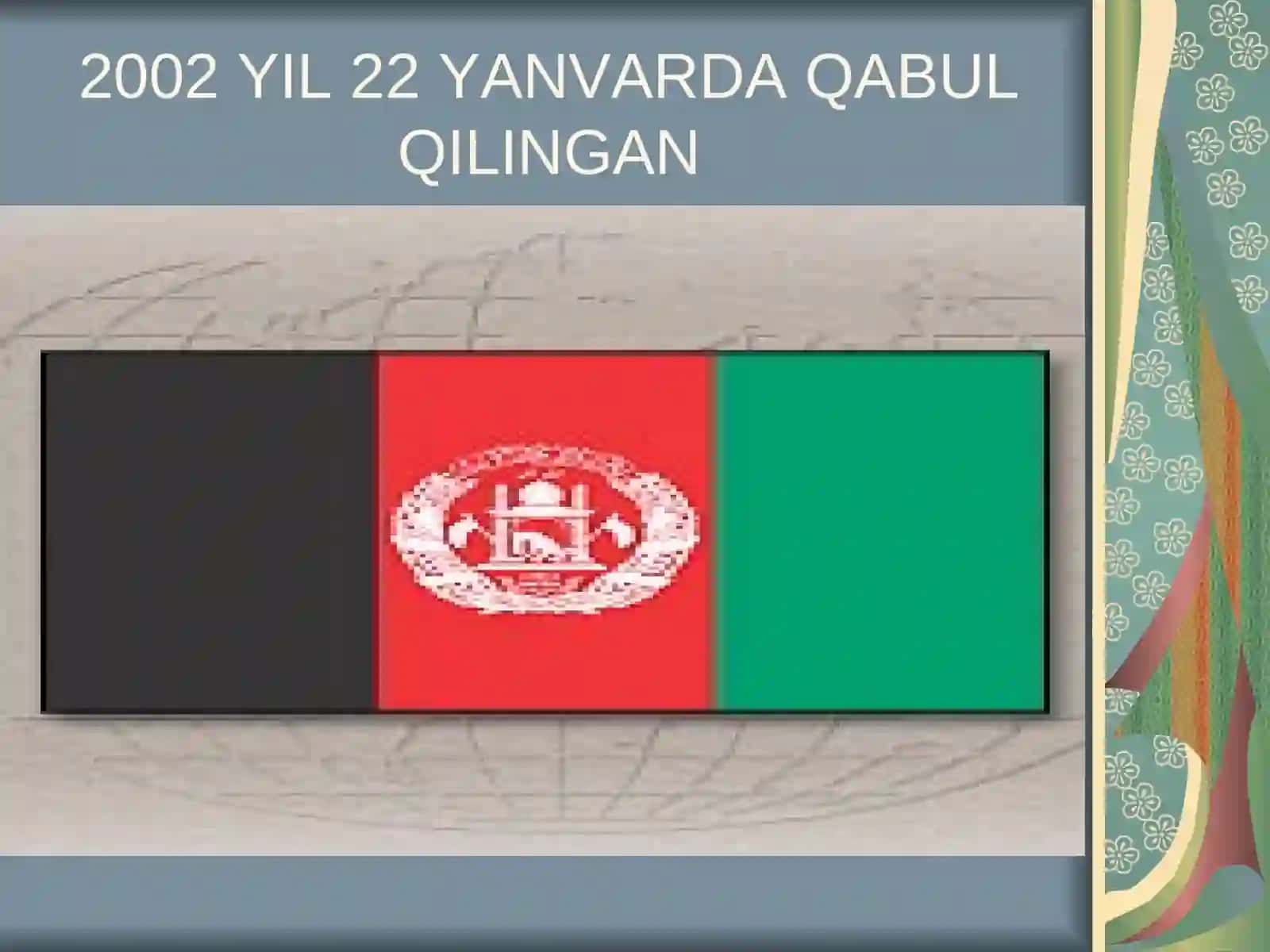 Afgʻoniston Davlat gerbi 3