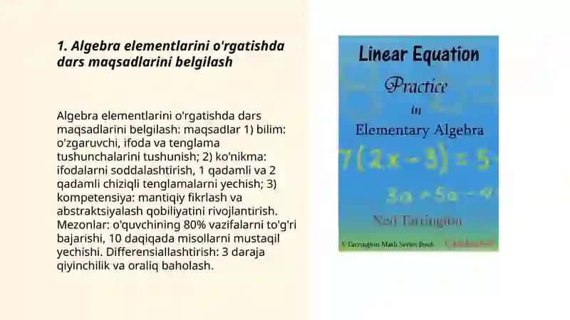 Algebra element òrgatish metodikasi 3