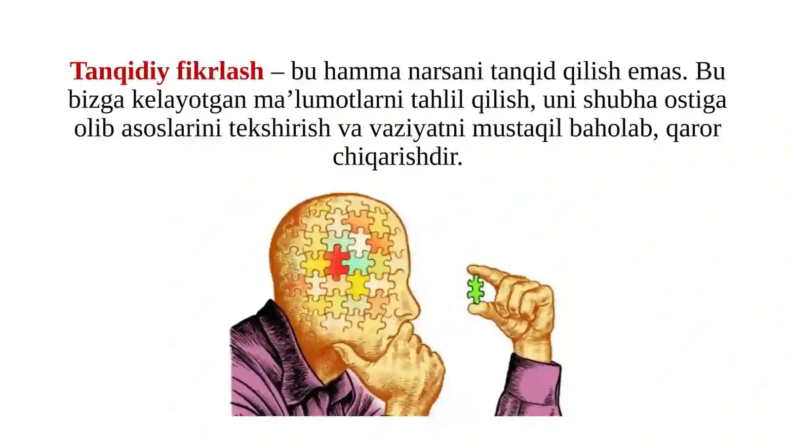 Tanqidiy Fikrlash 3