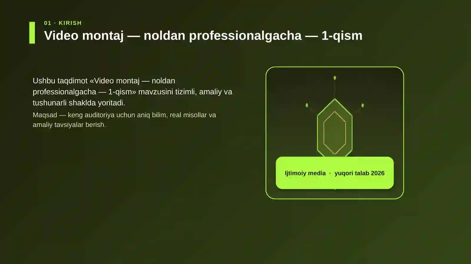 Video montaj — noldan professionalgacha — 1-qism 3