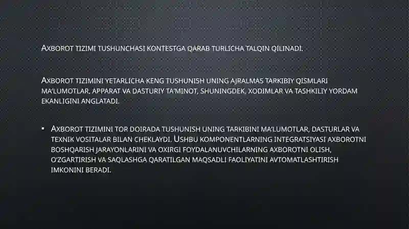 Axborot tizimi(AT) 3