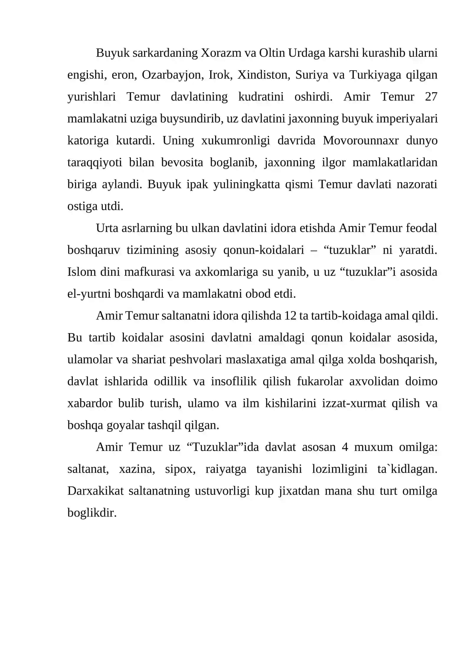 Amir Temur va temuriylar davlatchiligi 3