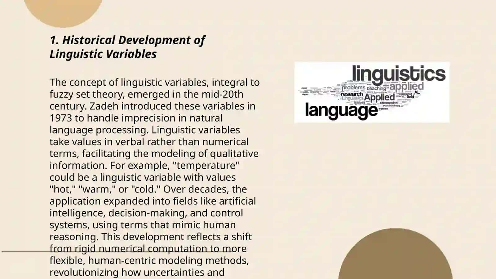Linguistic variables 3