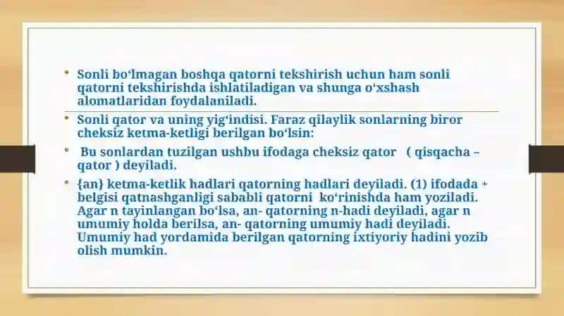 Qatorlar 3