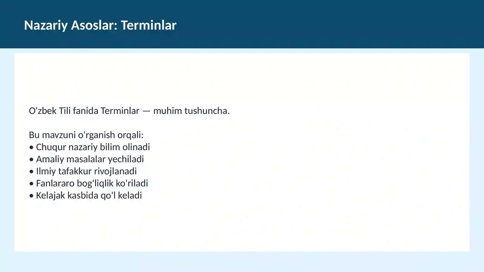 O'ZBEK TILI 3