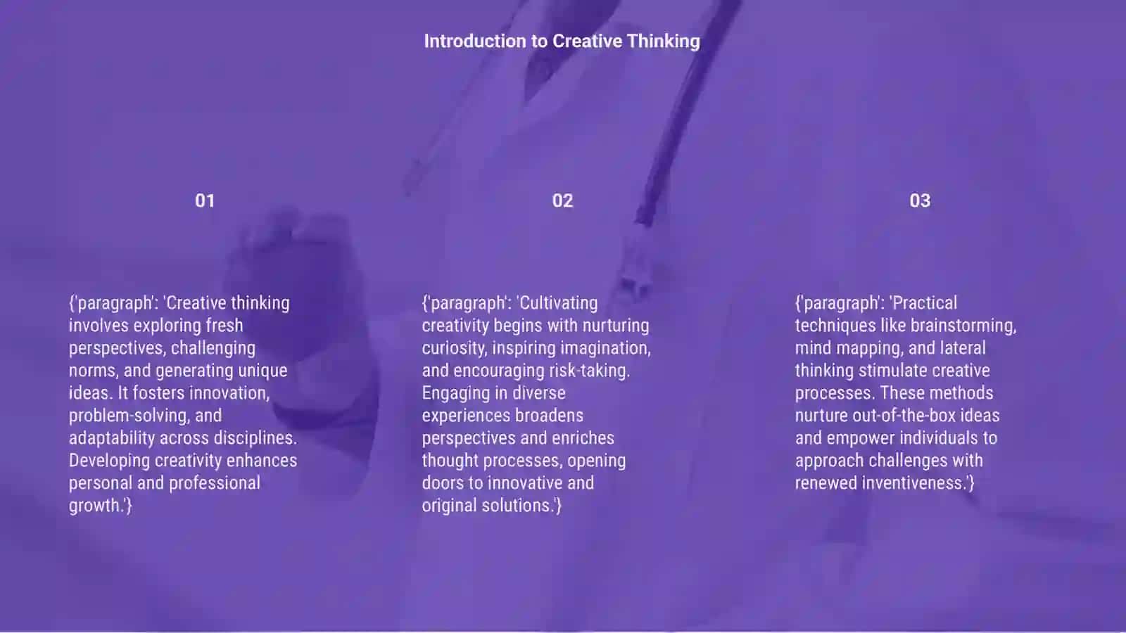 Creative Thinking Development 3