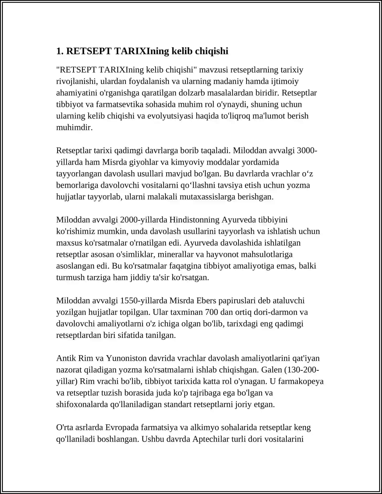 RETSEPT TARIXI 3
