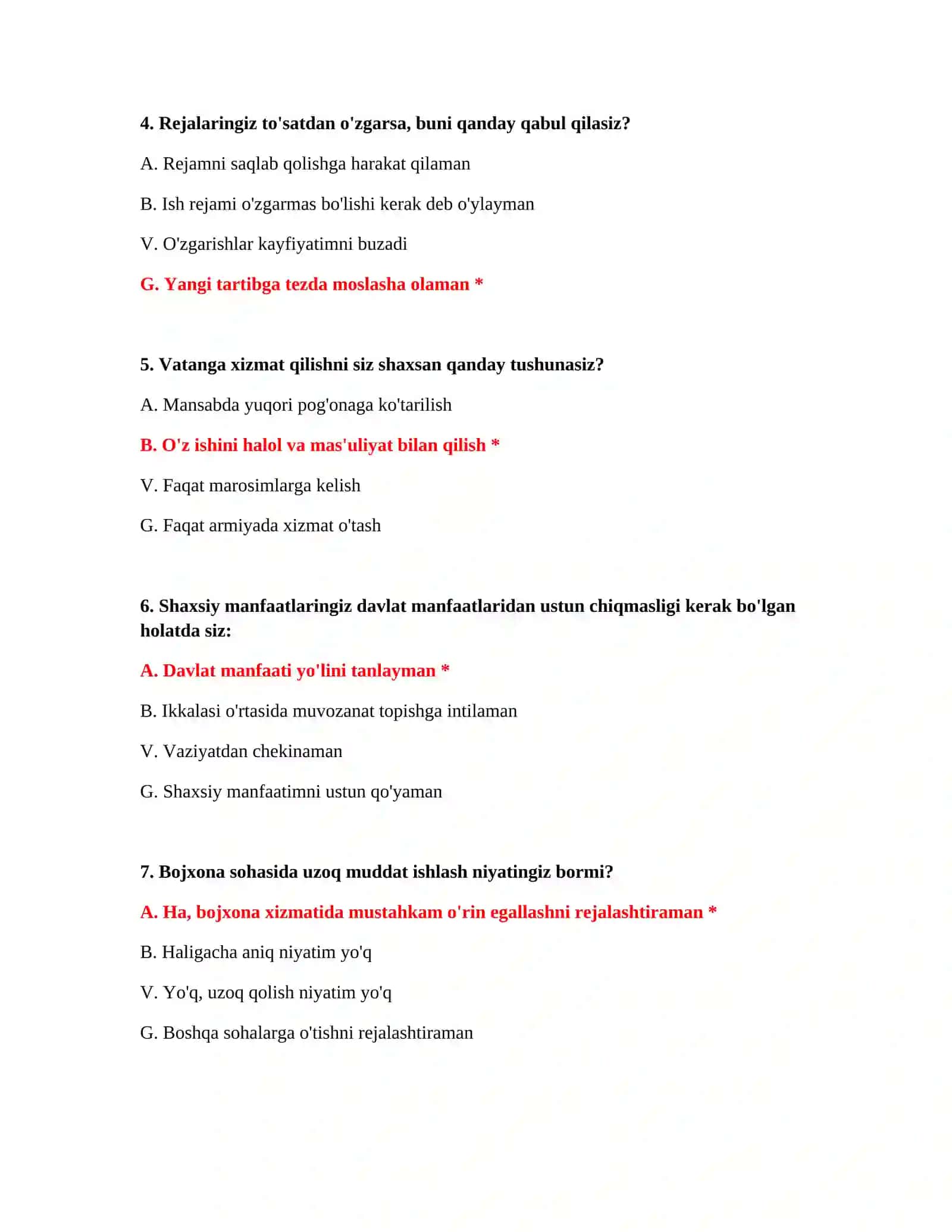 Bojxona nazorati test savollari 3
