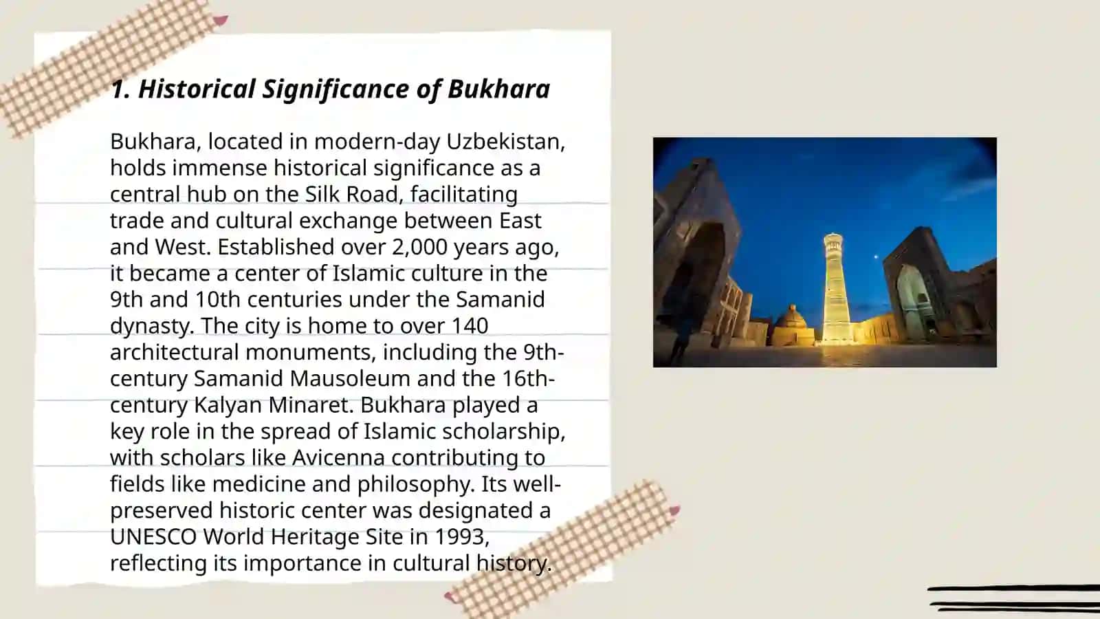 Tourism potential of Bukhara 3