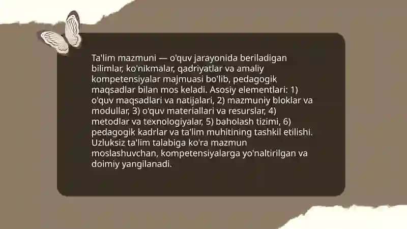 Ta'lim mazmuni 3