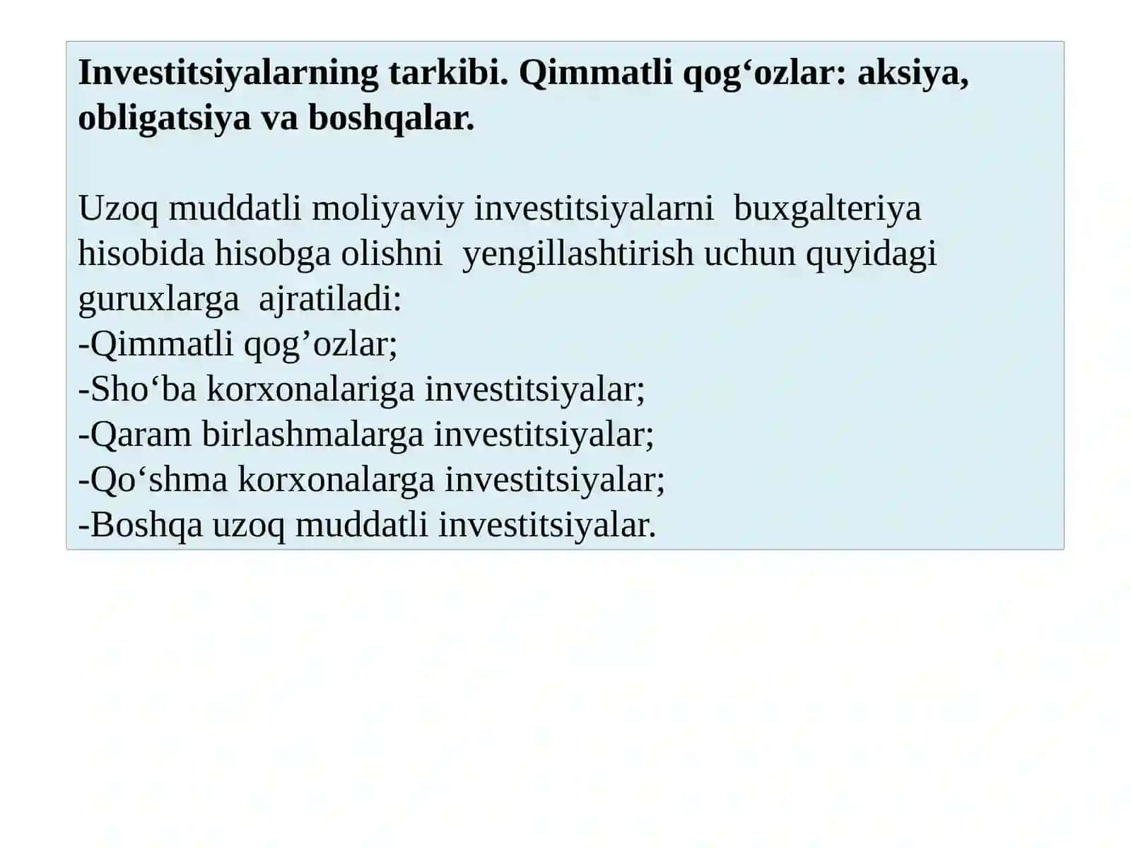 INVESTITSIYALAR HISOBI 3