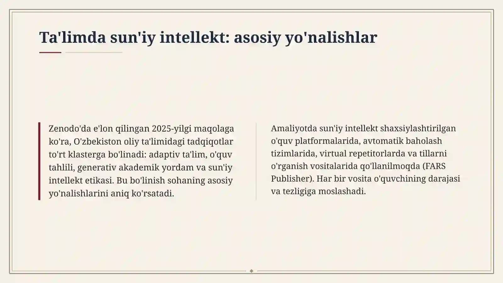 Sun'iy intellektning ta'limdagi o'rni 3
