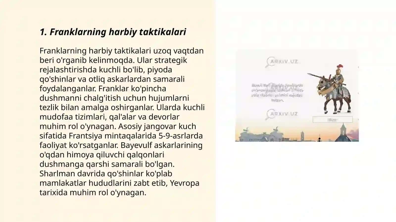 Franklarning harbiy taktikalari 3