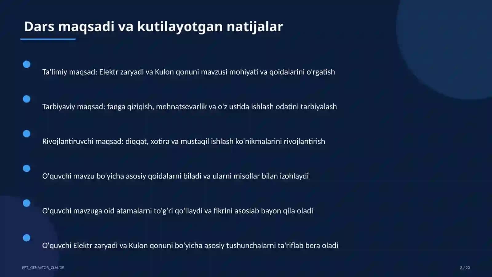 Elektr zaryadi va Kulon qonuni (8-sinf) 3