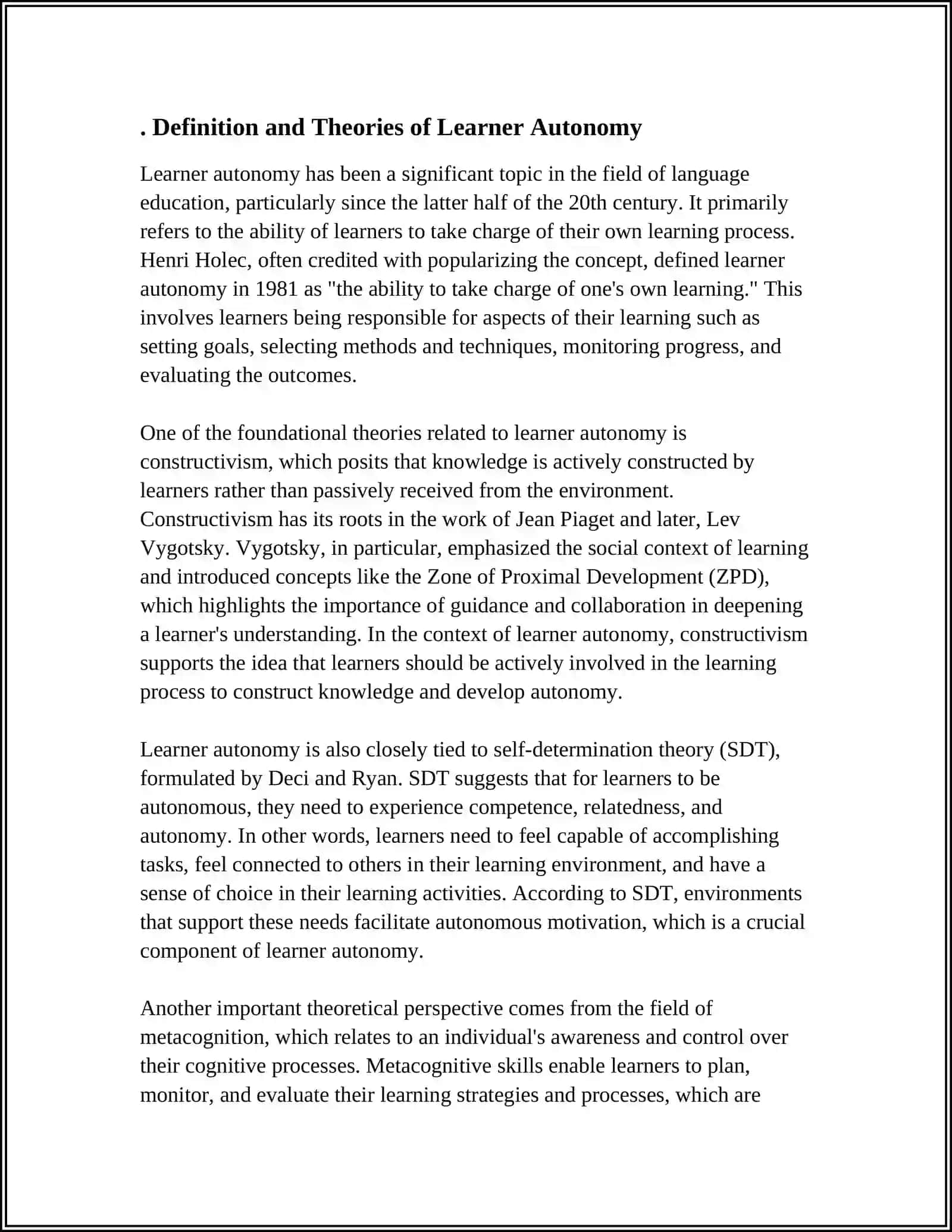 LEARNER AUTONOMY 3