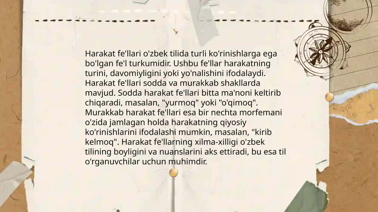 "Devonu lug‘otit turk" asari harakat fe‘llari 3