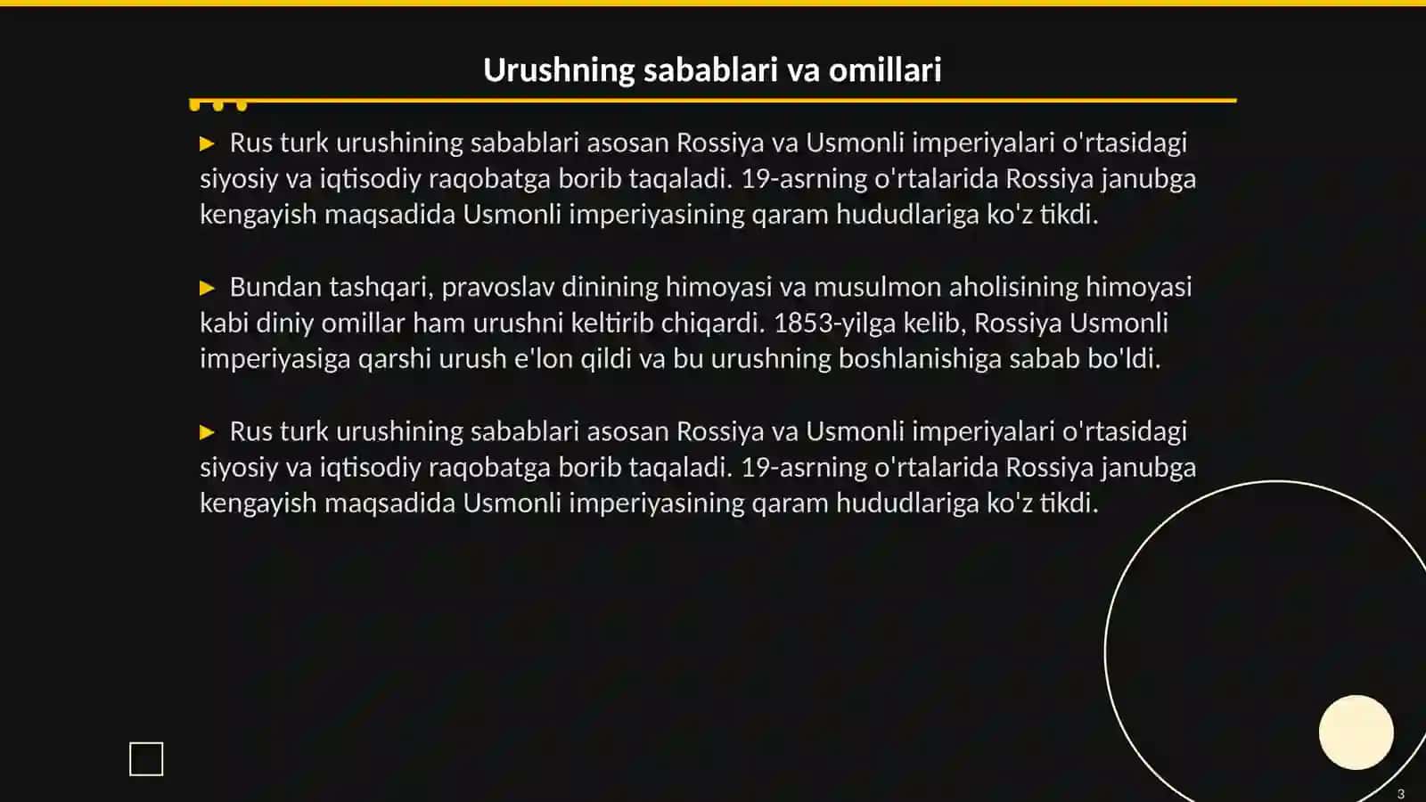 Rus turk urushi 3