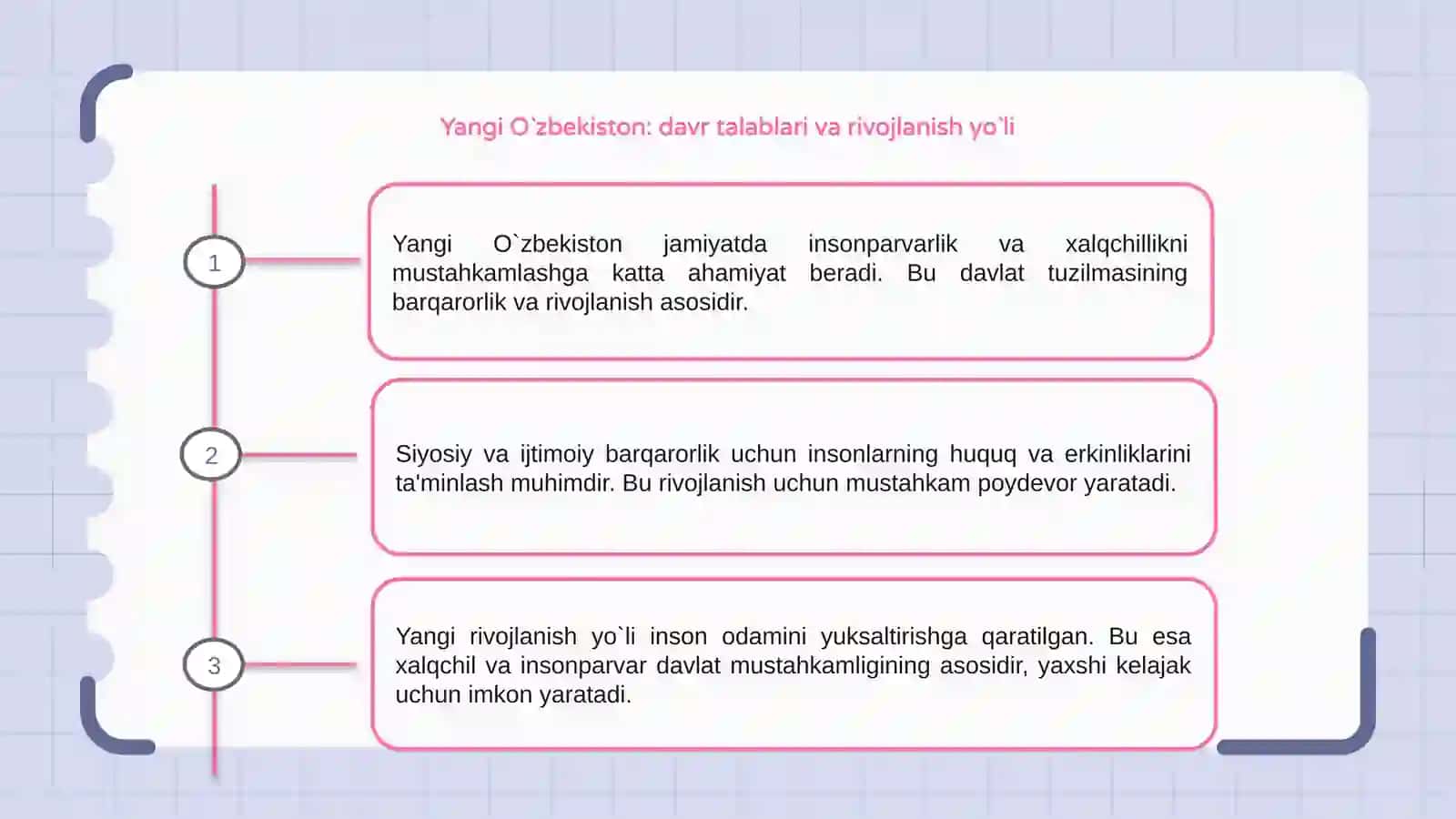 Yangi O`zbekistonda xalqchil va insonparvar davlat qurishning ijtimoiy-siyosiy ahamiyati 3