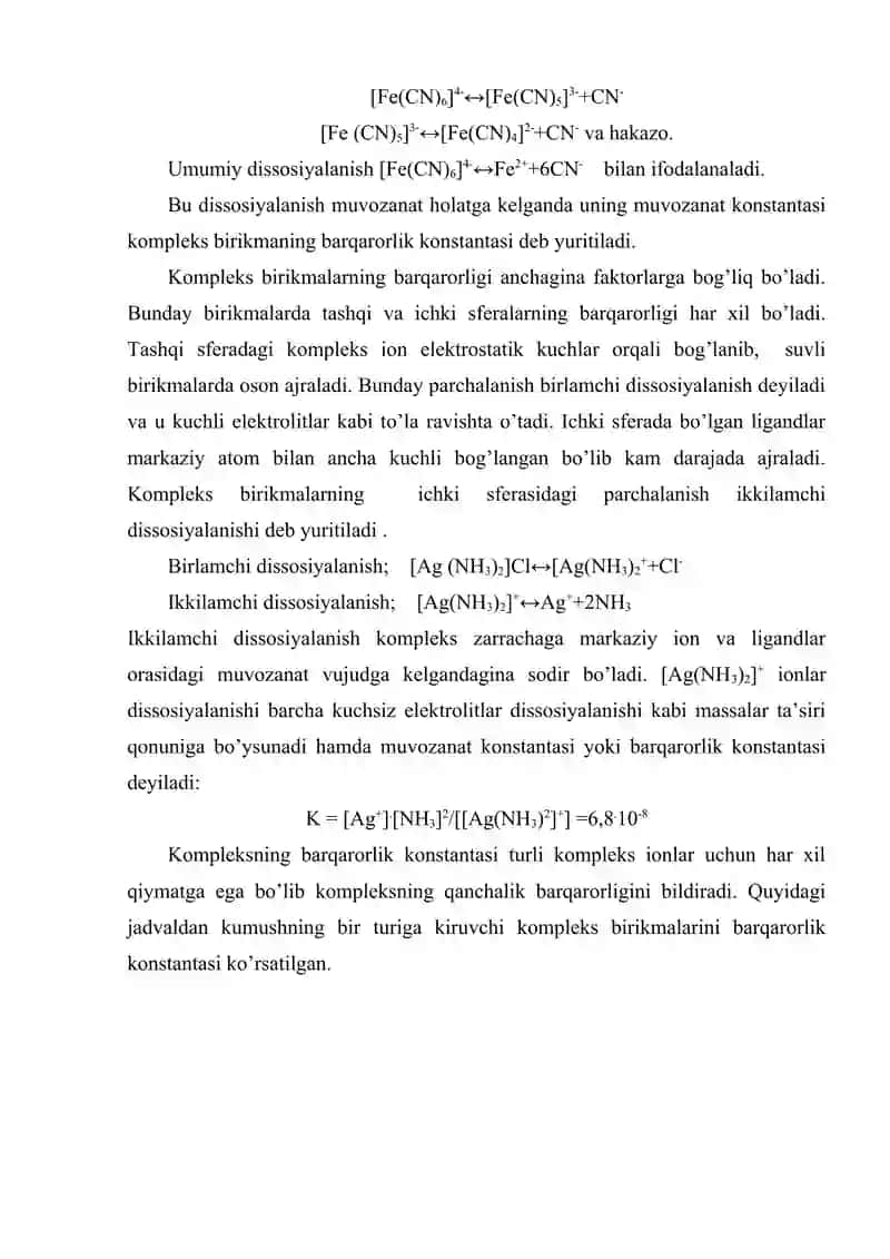 Koordinasion birikmalarning turlari 3